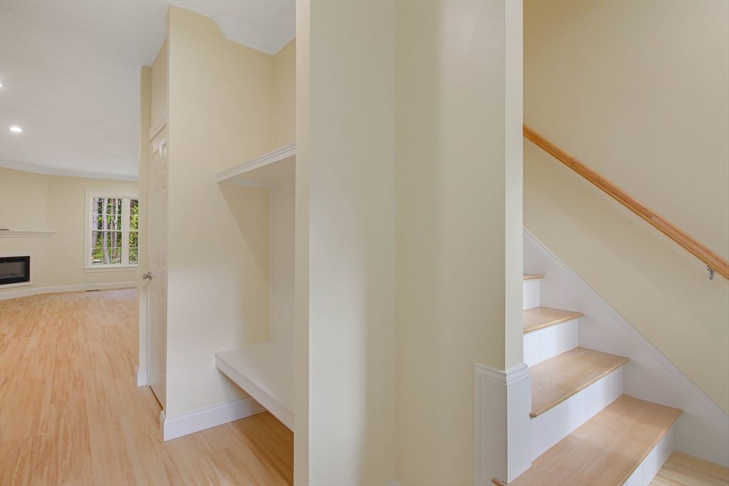 Fireplace, Interior, Recessed Lighting, Wood Texture Flooring