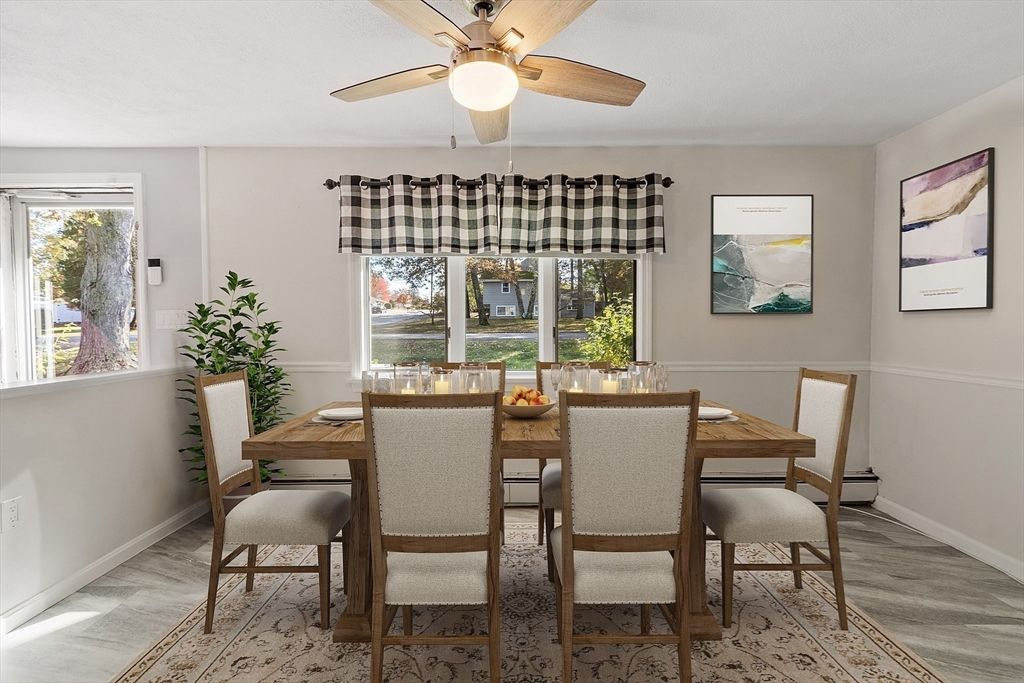 Dining room, Interior, Wood Texture Flooring