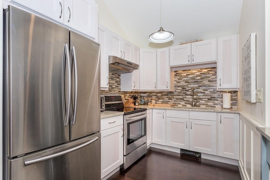 Interior, Kitchen, Pendant Lights, Stainless Steel Appliances, Wood Texture Flooring