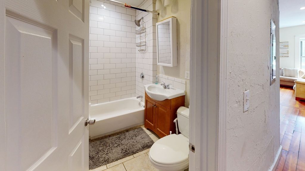 Bathroom, Interior, Recessed Lighting, Wood Texture Flooring