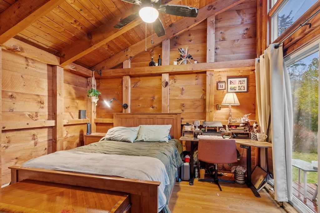 Bedroom, Home Office, Interior, Wooden Beams, Wooden Ceilings, Wood Texture Flooring, Wooden Walls