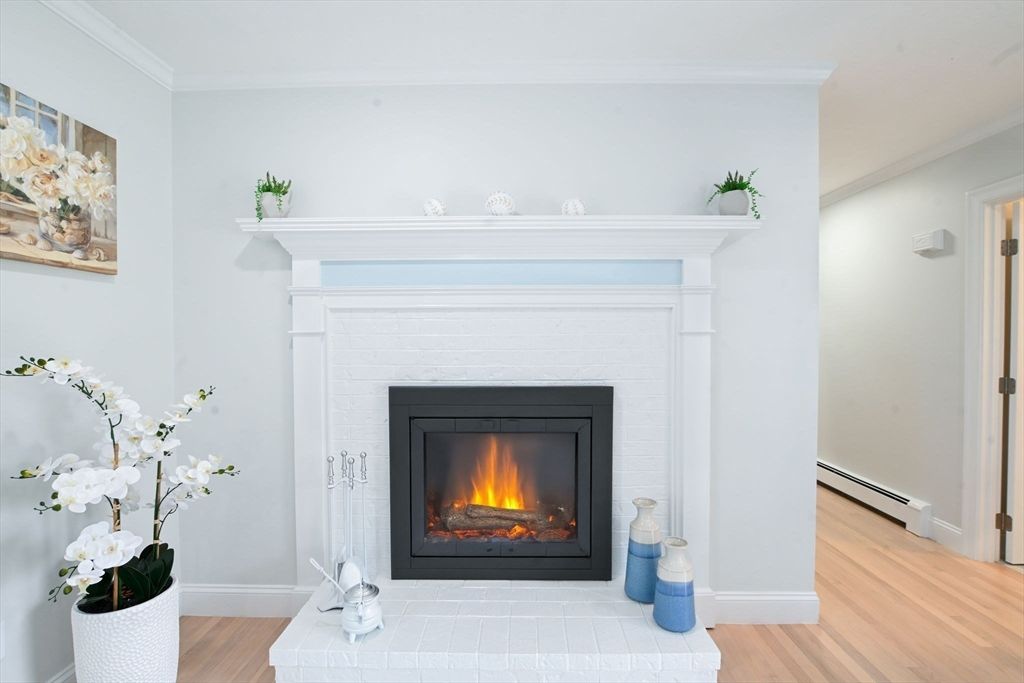 Fireplace, Interior, Wood Texture Flooring