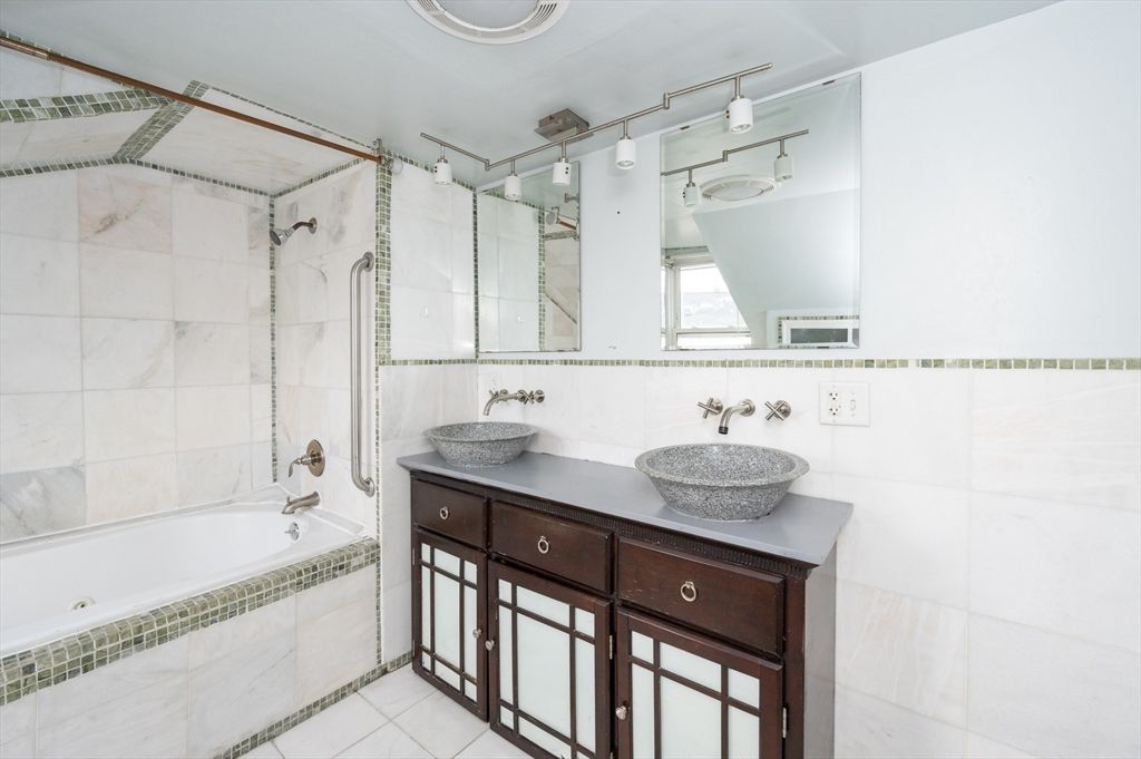 Bathroom, Dual Sink Vanities, Glass Shower, Interior