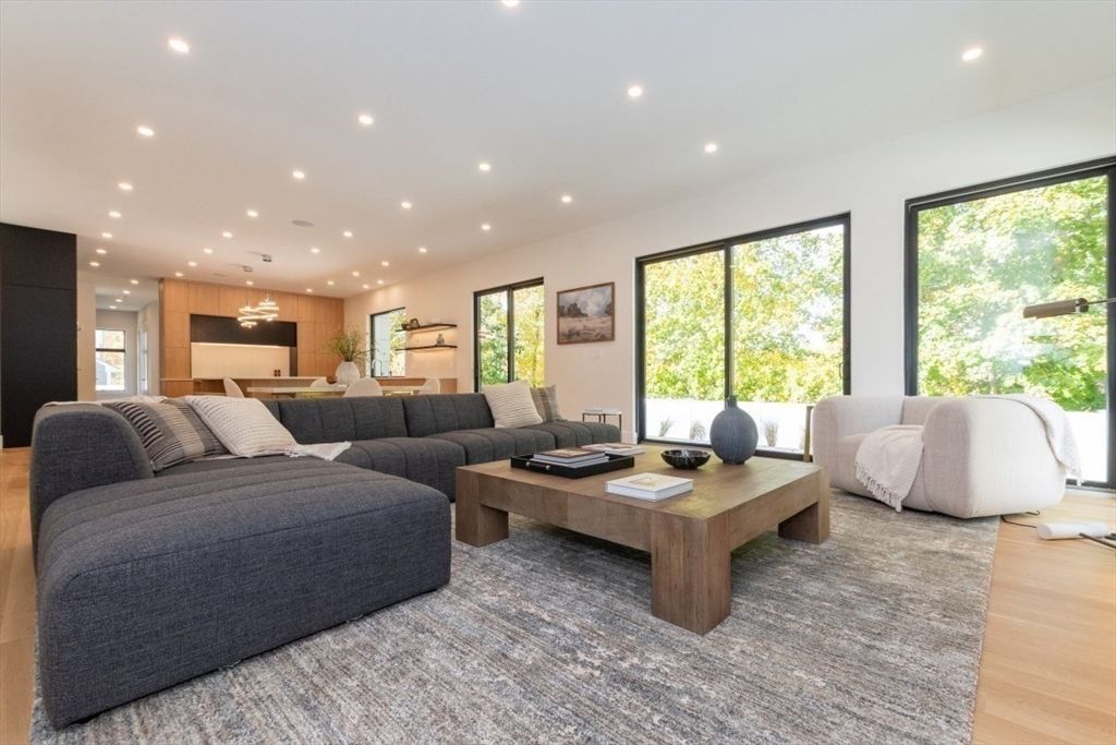 Dining room, Interior, Kitchen, Living room, Pendant Lights, Recessed Lighting, Wood Texture Flooring