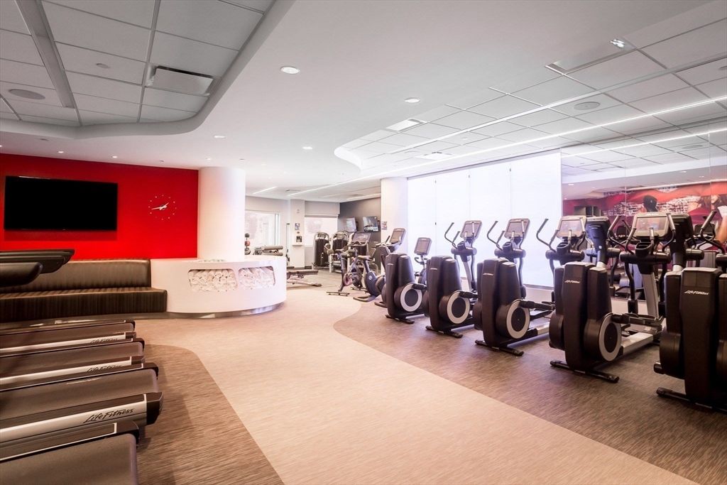Fitness Equipment, Gym, Interior, Recessed Lighting