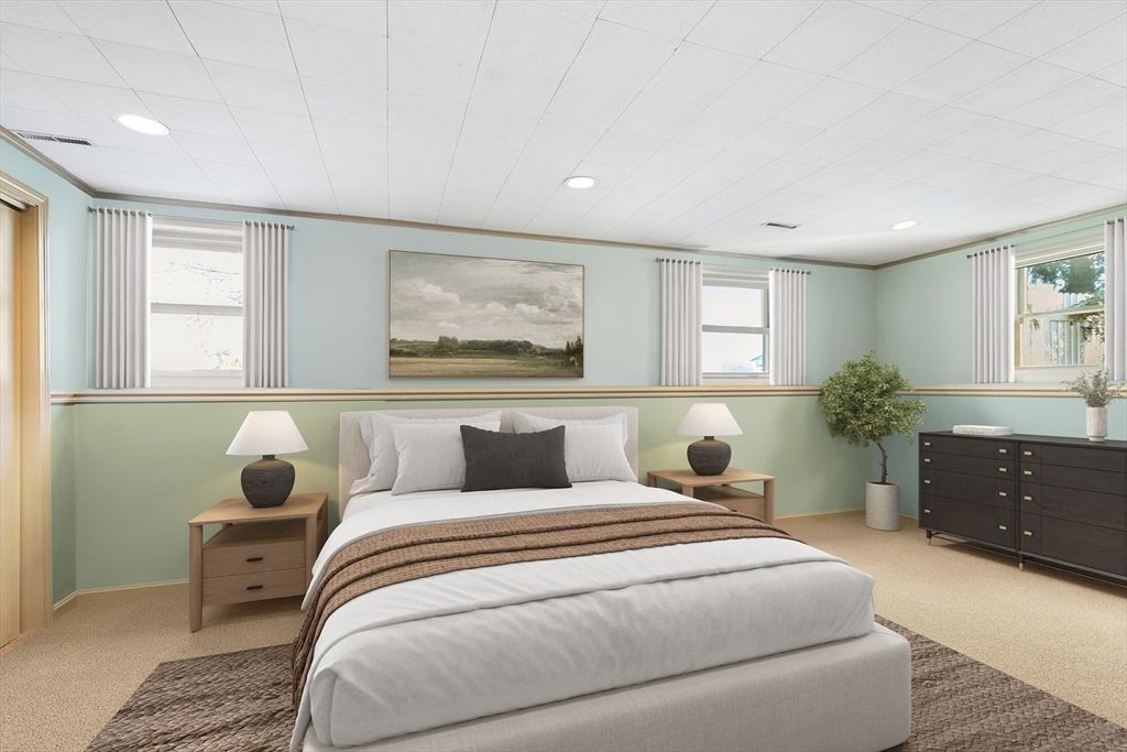 Bedroom, Interior, Recessed Lighting