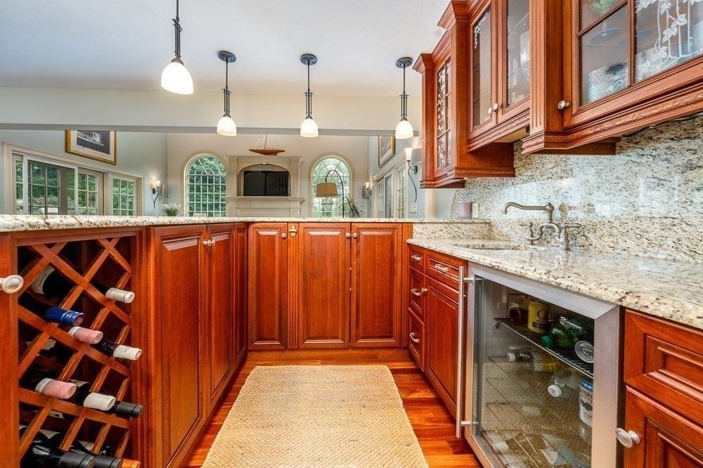 Interior, Kitchen, Pendant Lights, Wood Texture Flooring