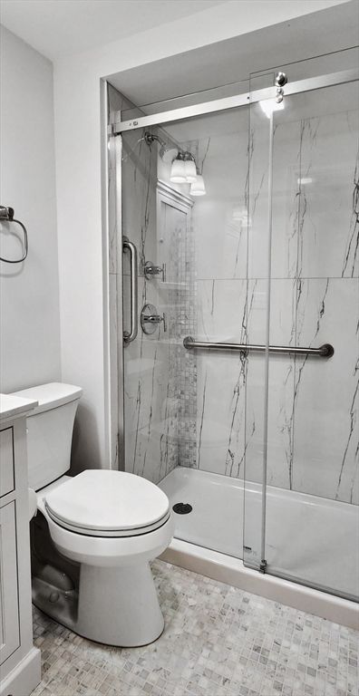 Bathroom, Glass Shower, Interior, Marble Walls