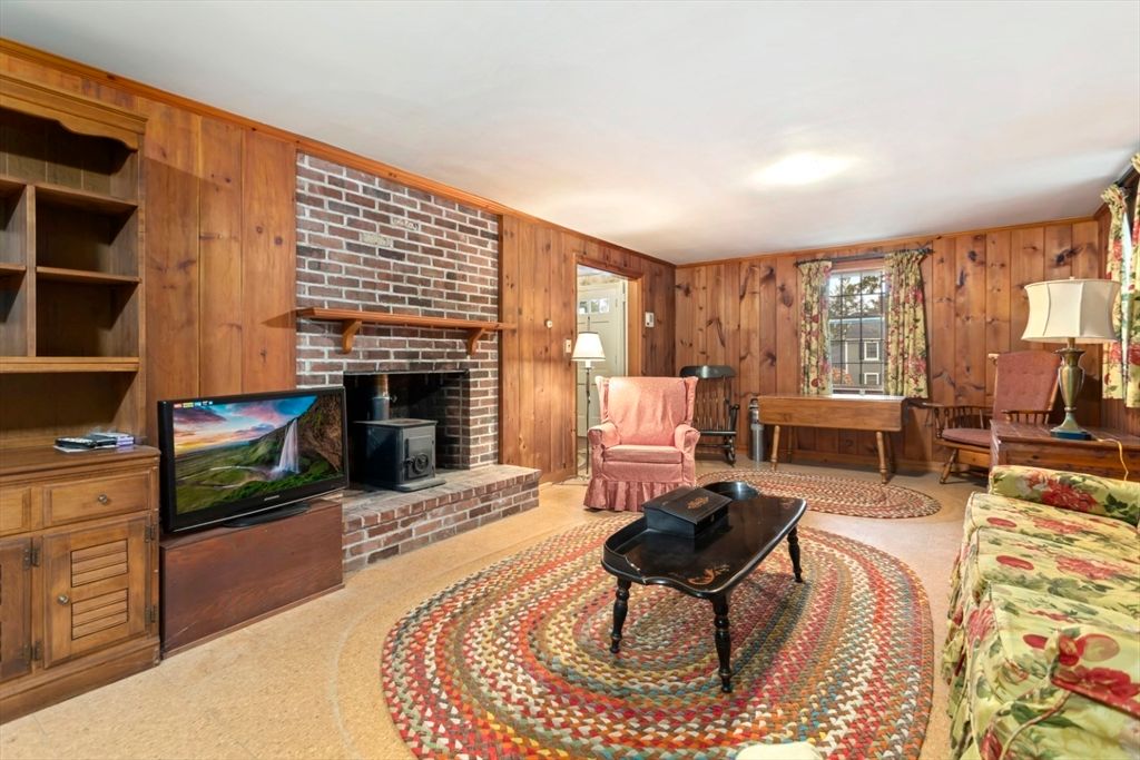 Fireplace, Interior, Living room, Stone Walls, Wooden Walls