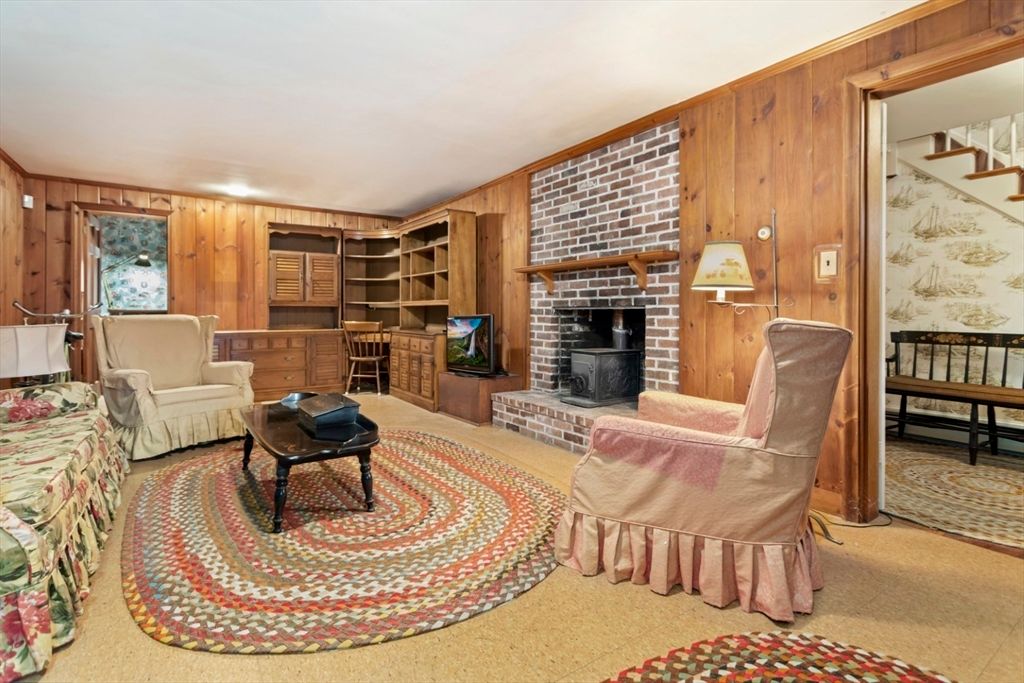 Fireplace, Interior, Stone Walls, Wooden Walls