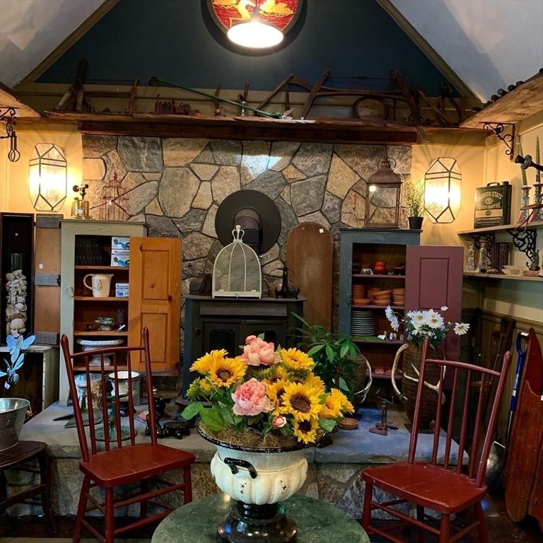 Fireplace, Interior, Stone Walls