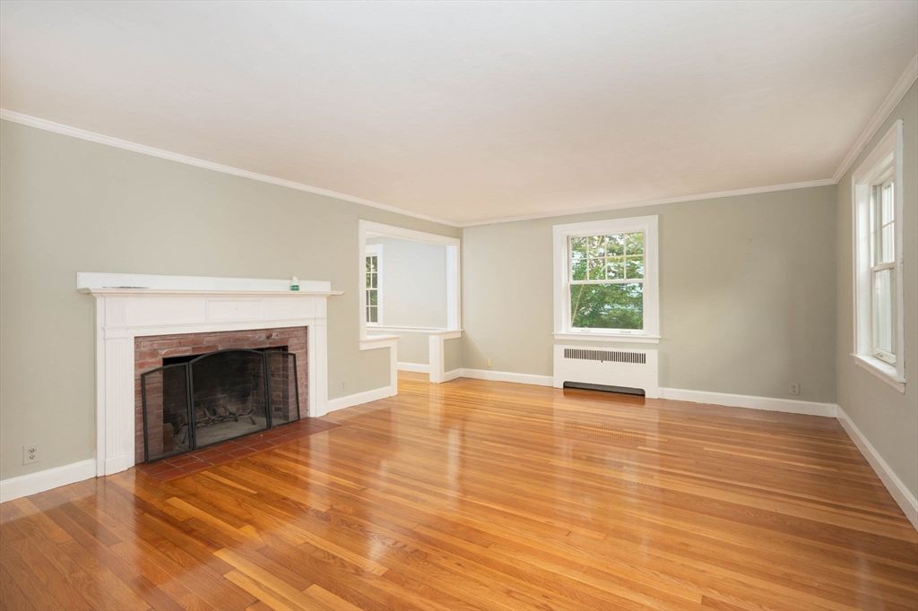 Empty room, Fireplace, Interior, Wood Texture Flooring