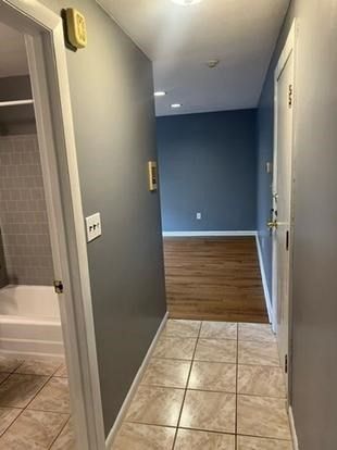 Bathroom, Interior, Recessed Lighting, Wood Texture Flooring