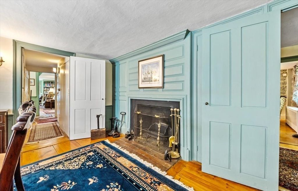 Fireplace, Interior, Wood Texture Flooring