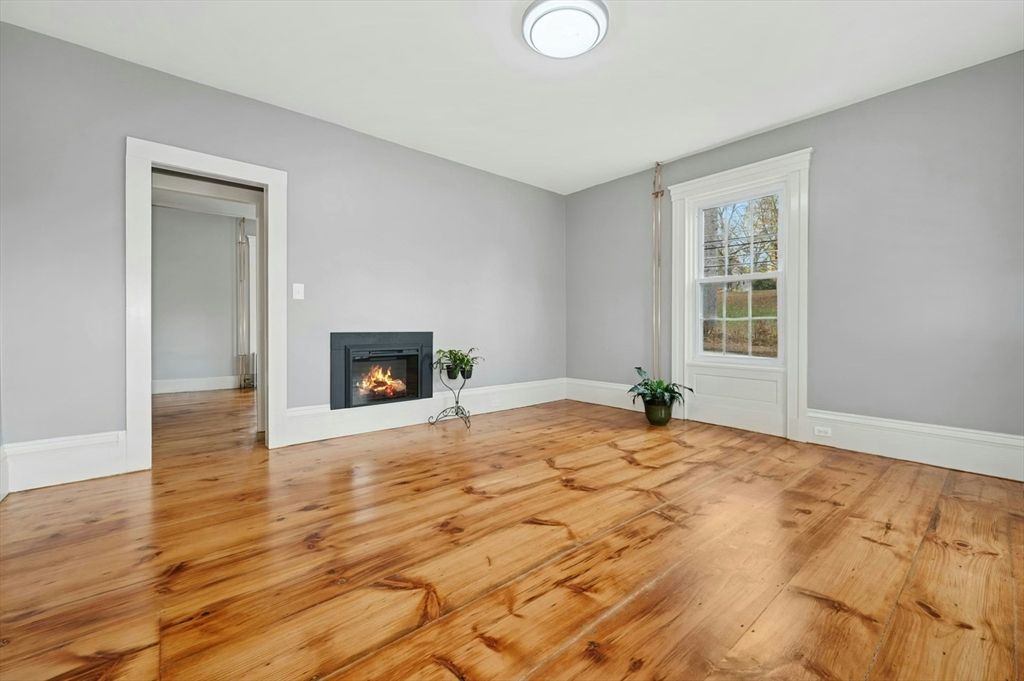 Empty room, Fireplace, Interior, Wood Texture Flooring