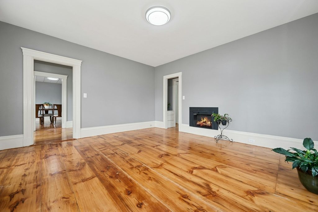 Empty room, Fireplace, Interior, Wood Texture Flooring