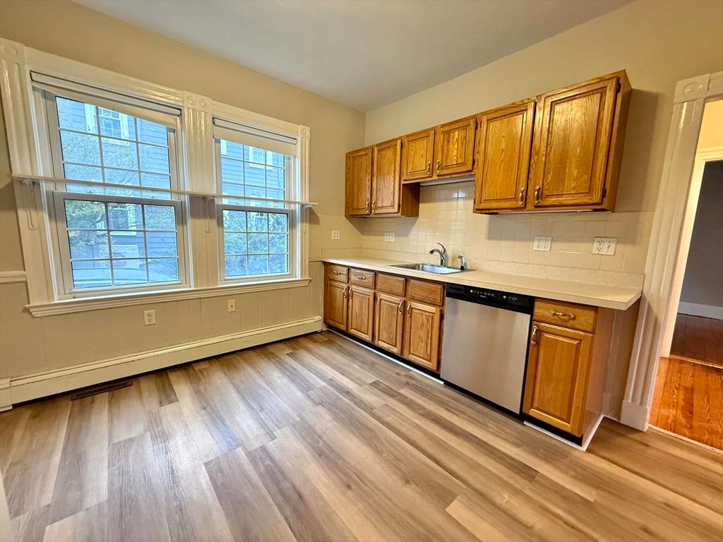 Interior, Kitchen, Wood Texture Flooring