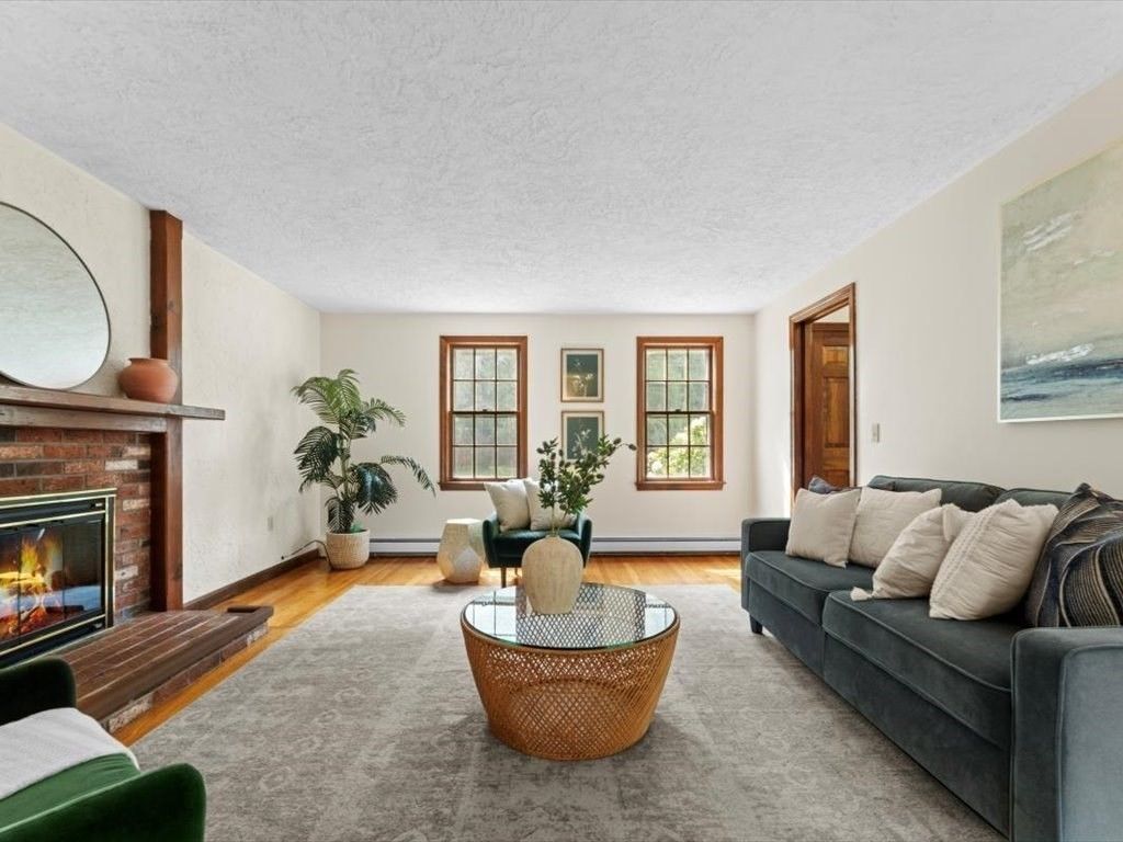 Fireplace, Interior, Living room, Wood Texture Flooring