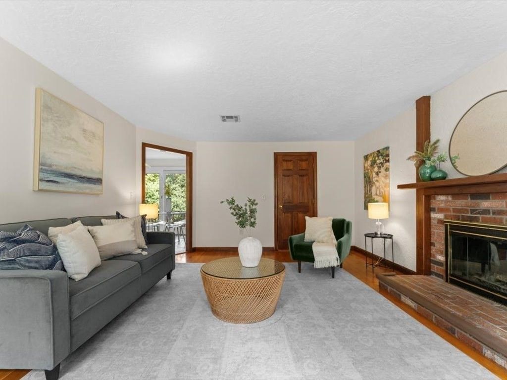 Fireplace, Interior, Living room, Wood Texture Flooring