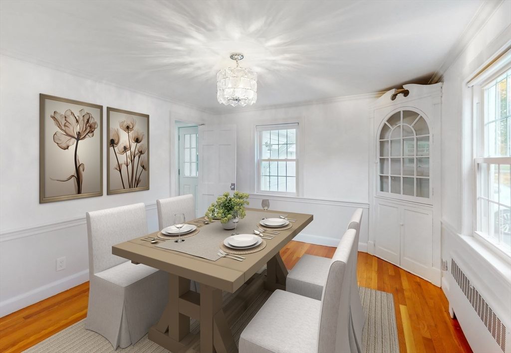 Chandelier, Dining room, Interior, Wood Texture Flooring