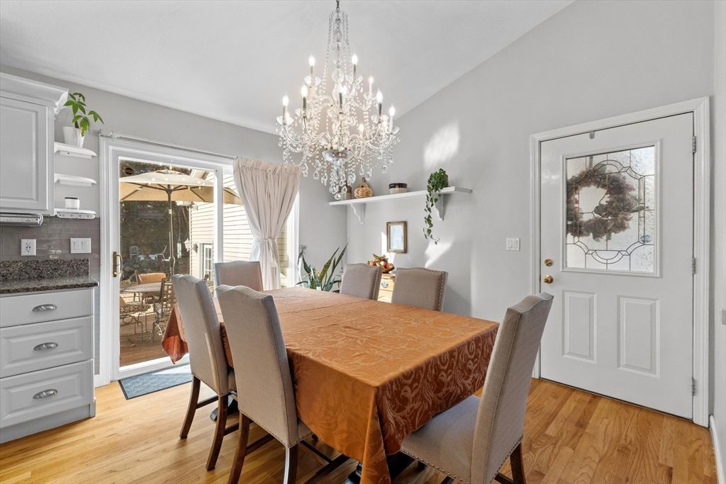 Chandelier, Dining room, Interior, Wood Texture Flooring