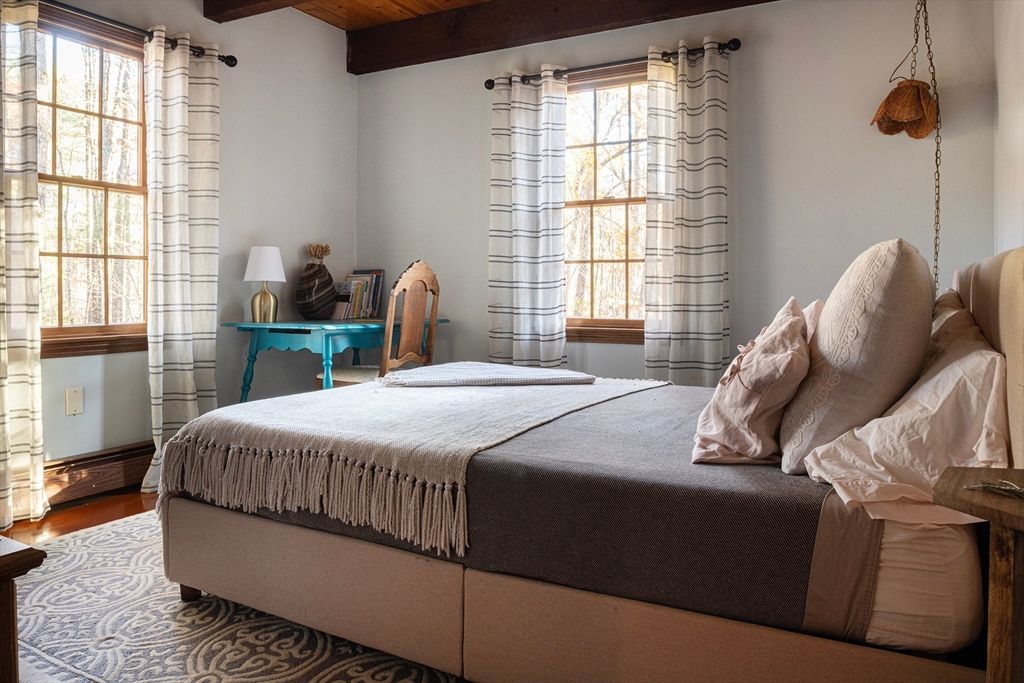 Bedroom, Interior, Wooden Beams, Wooden Ceilings, Wood Texture Flooring