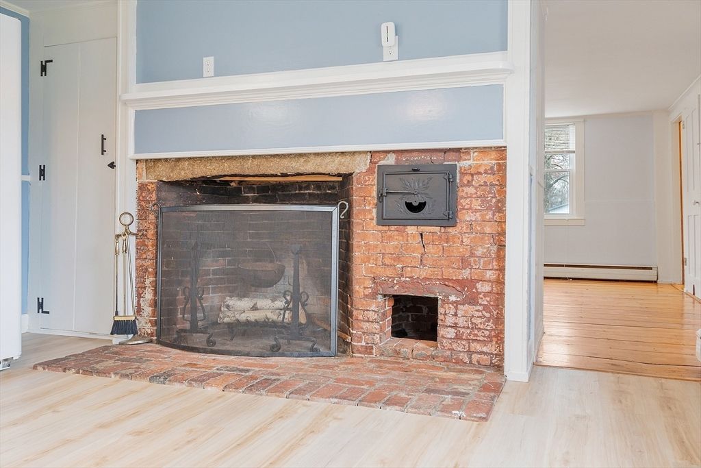 Fireplace, Interior, Wood Texture Flooring