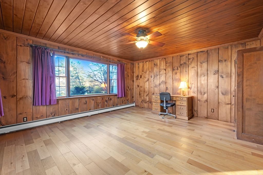 Home Office, Interior, Wooden Ceilings, Wood Texture Flooring, Wooden Walls