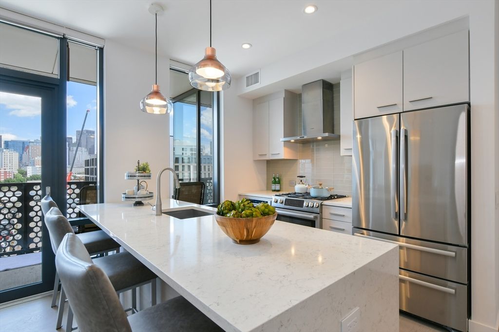 Interior, Kitchen, Pendant Lights, Recessed Lighting, Stainless Steel Appliances