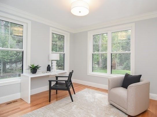 Home Office, Interior, Wood Texture Flooring