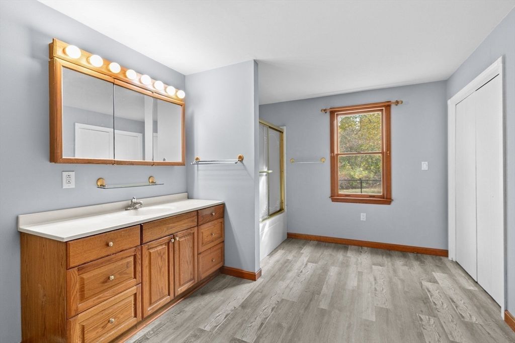 Bathroom, Interior, Wood Texture Flooring