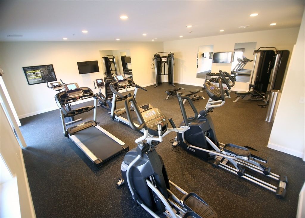 Fitness Equipment, Gym, Interior, Recessed Lighting