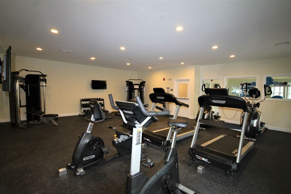 Fitness Equipment, Gym, Interior, Recessed Lighting