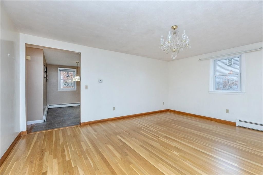 Chandelier, Empty room, Interior, Wood Texture Flooring