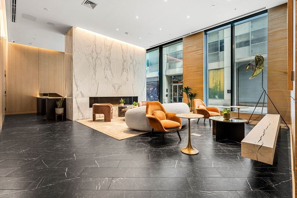 Fireplace, Interior, Living room, Marble, Marble Walls, Recessed Lighting