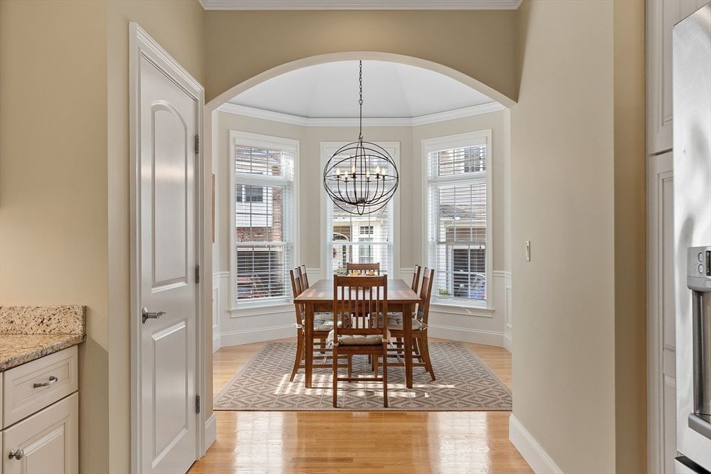 Chandelier, Dining room, Interior, Wood Texture Flooring