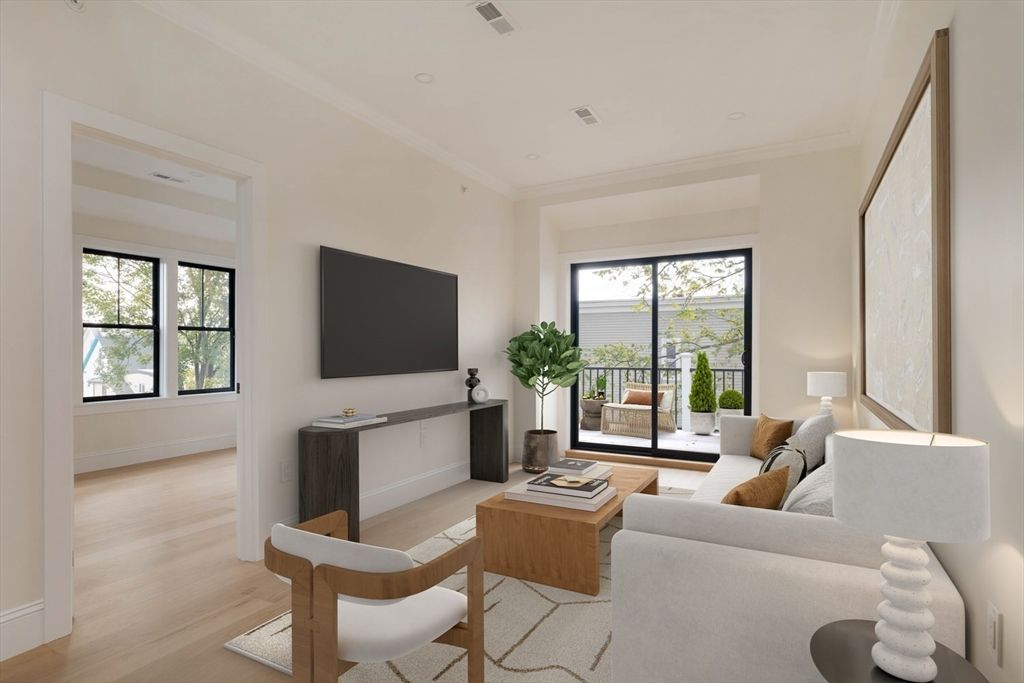 Interior, Living room, Recessed Lighting, Water, Wood Texture Flooring