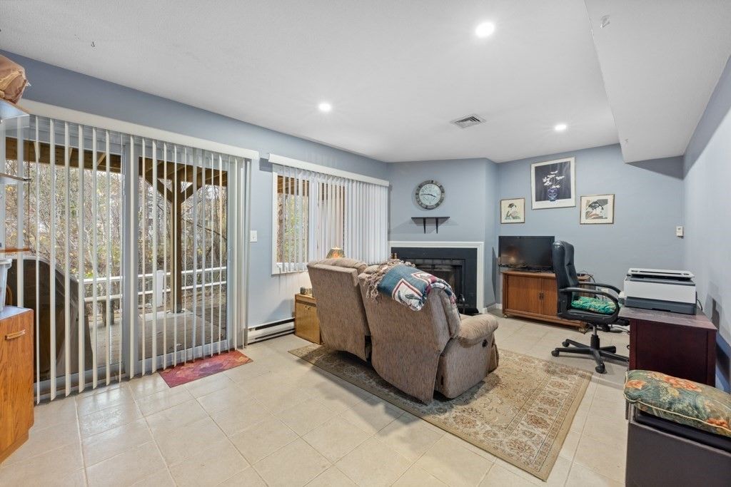 Fireplace, Home Office, Interior, Recessed Lighting