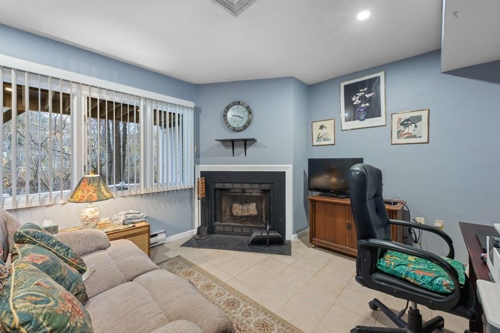 Fireplace, Home Office, Interior, Living room, Recessed Lighting