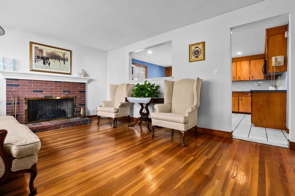 Fireplace, Interior, Recessed Lighting, Wood Texture Flooring
