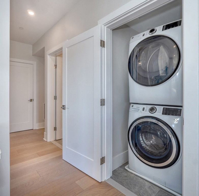Interior, Recessed Lighting, Utility Closets, Washer, Wood Texture Flooring