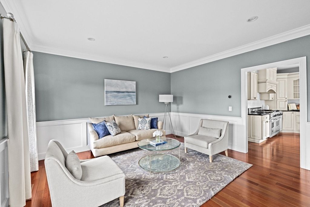 Interior, Kitchen, Living room, Recessed Lighting, Wood Texture Flooring