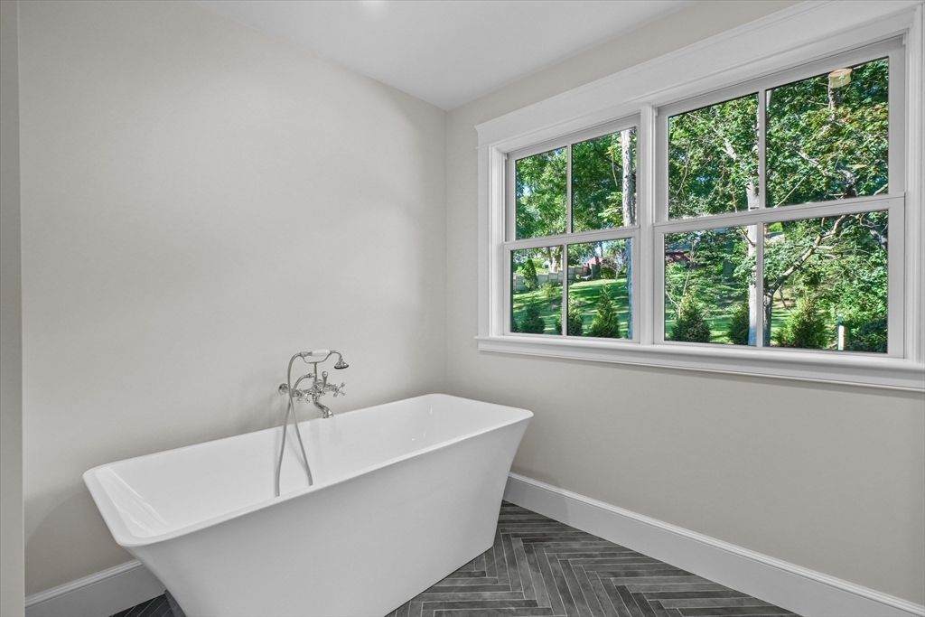 Bathroom, Free Standing Baths, Interior, Wood Texture Flooring