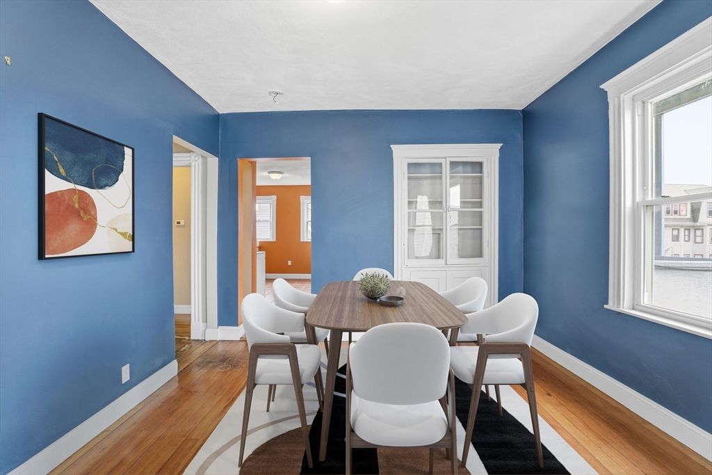 Dining room, Interior, Wood Texture Flooring