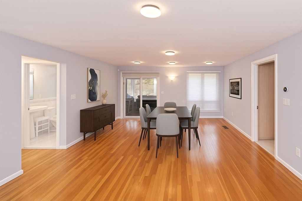 Dining room, Interior, Wood Texture Flooring