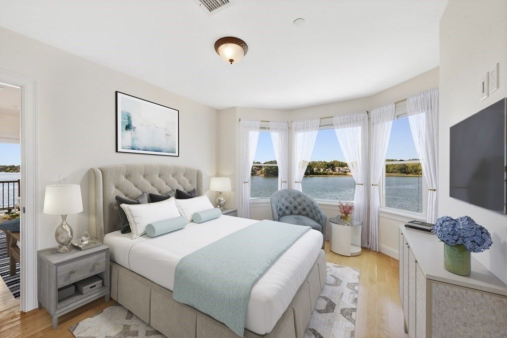 Bedroom, Interior, Water, Wood Texture Flooring