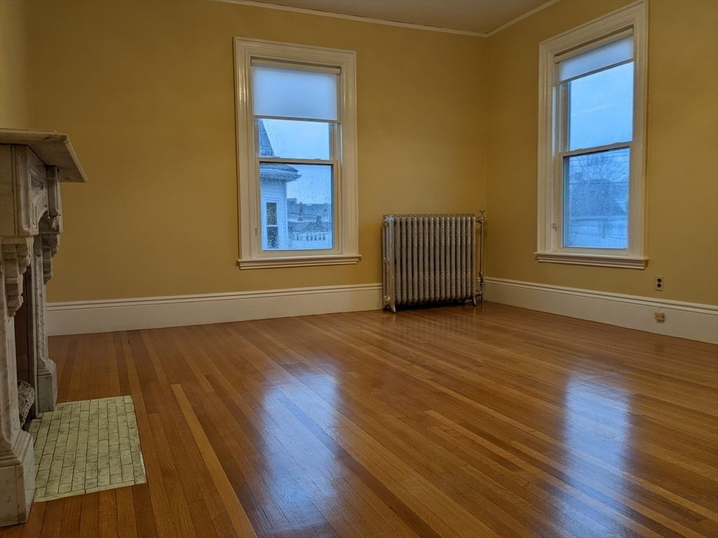Empty room, Fireplace, Interior, Wood Texture Flooring