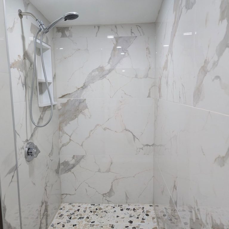 Bathroom, Glass Shower, Interior, Marble Walls
