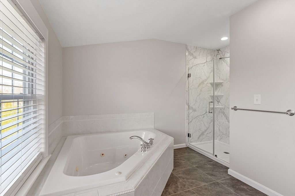 Bathroom, Glass Shower, Interior, Marble Walls, Recessed Lighting