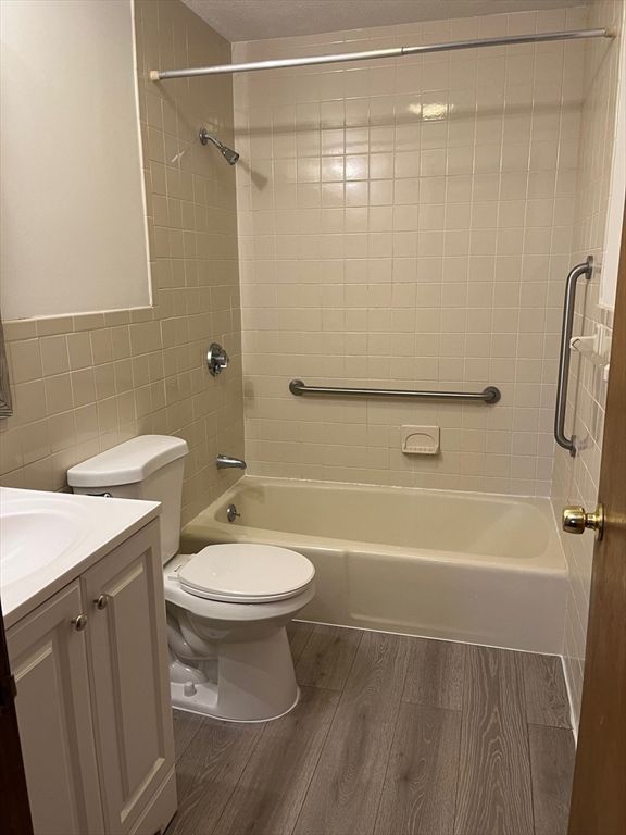 Bathroom, Glass Shower, Interior, Wood Texture Flooring